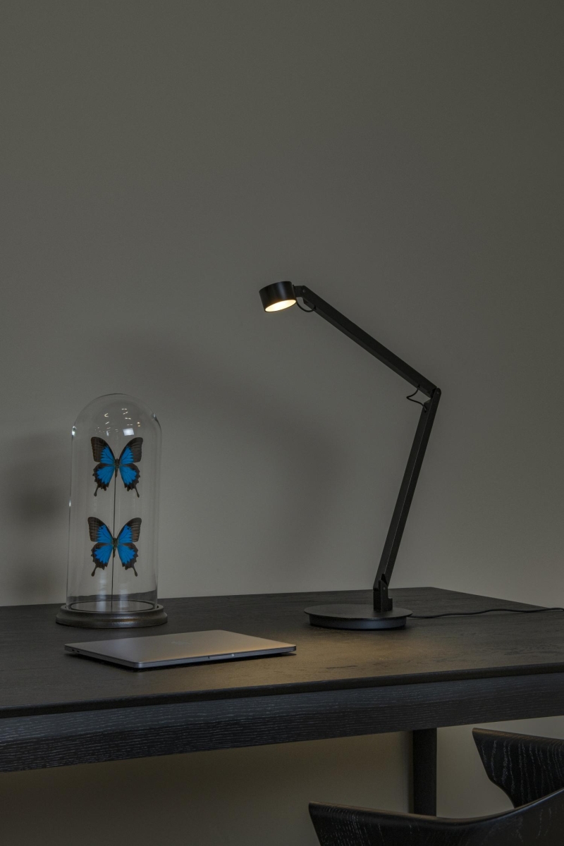 Lucide OGDEN - Stolová lampa - LED Dim. - 1x6W 3000K/3100K - Čierna